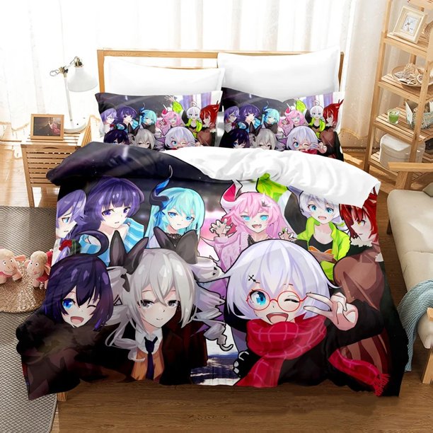 Honkai Impact 3 Bedding Set Kawaii Girl Bed Set Teenager Bedroom Duvetcover Set