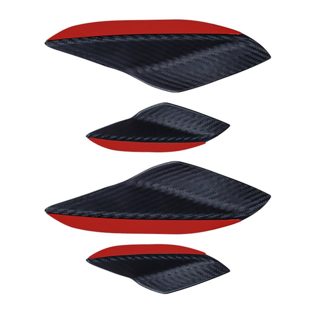 Universal de 4 Uds. de Canards para Alerón de Coche, Divisor de Labio Delantero, Decoración Del Cuerpo Del Coche, Alerones Delanteros, Tira Antico Patrón de fibra de carbono
