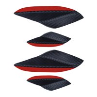 Magideal - Universal De 4 Uds. De Canards Para Alerón De Coche, Divisor De Labio Delantero, Decoración Del Cuerpo Del Coche, Alerones Delanteros, Tira Antico Patrón De Fibra De Carbono