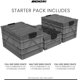 thumbnail image 2 of Cajas de Almacenamiento SIDIO Pack Inicial Gris Apilable, 2 of 8