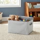 thumbnail image 4 of Cubo de Almacenamiento, Contenedor de Tela con Asas y Tapa para Estantes de Armario, Cesta de Almacenamiento Plegable para Organizar Ropa Gris 15.7*11.8*9.8in, 4 of 6