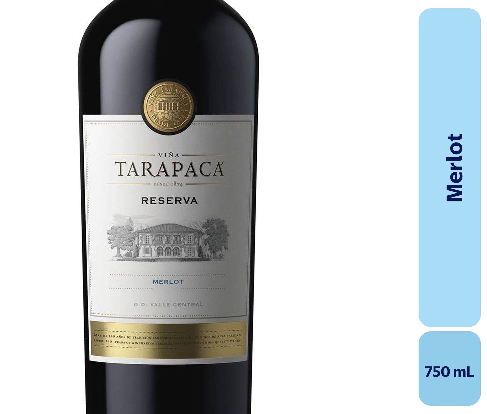Vino Merlot Botella 750 mL Tarapaca