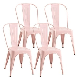 Pandalino - Pack 4 Silla Tolix Rosada | Diseño Industrial | Exterior Rosa