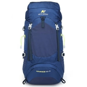 Crusec - Mochila De Senderismo 65L Montañismo Impermeable Y Liviana - Azul