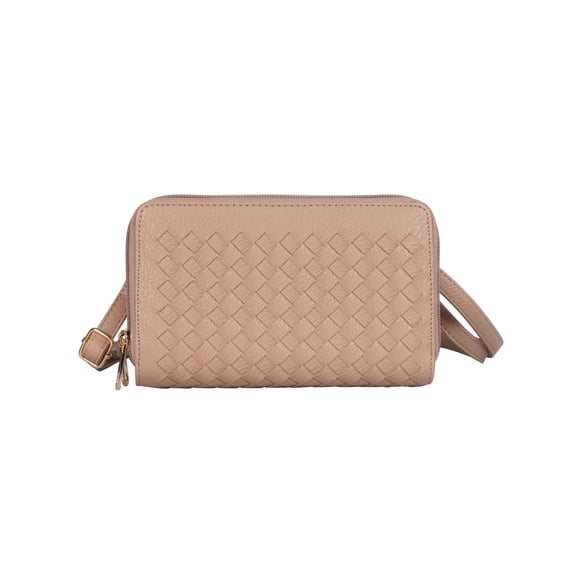 Bolso de mano Karla Hanson Ellen, tejido, bandolera, para teléfono, color topo