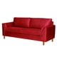 thumbnail image 2 of Sofa Milan 3C Con Resortes Pocket Cuero Kentucky Rojo, 2 of 7