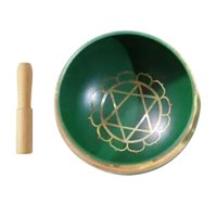 Bothyi - Juego De Cuencos Para Cantar, Cuenco De Oración, Regalos Espirituales De Nepal Para El Budismo, Relajación, Verde
