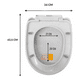 thumbnail image 3 of Tapa Asiento Para Baño Wc Universal Cierre Lento Y00398 Blanco, 3 of 3