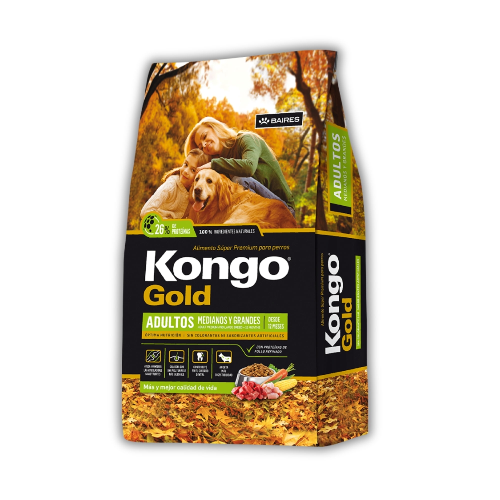 Kongo Gold Perro - Alimento Perro Adultos Medianos Y Grandes 3 Kg