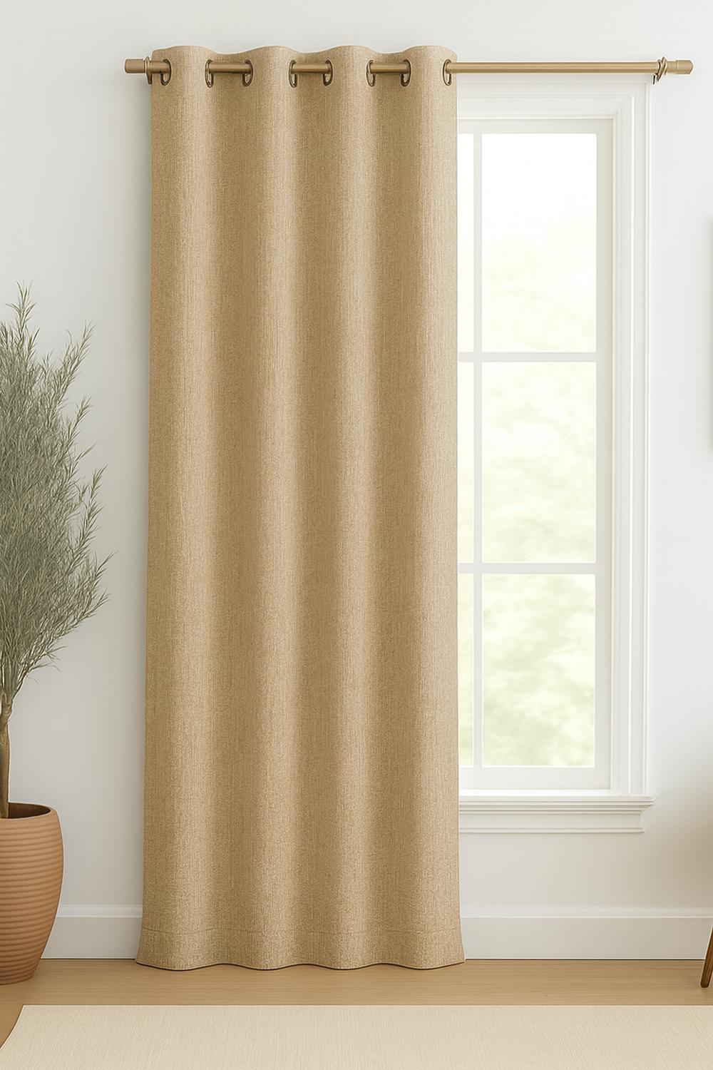 Clems - Cortina Blackout Lino 140X220Cm Taupe