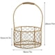 thumbnail image 2 of Cesta de alambre con mango, cesta de flores de potátil, cesta de niña de las flores Ivoy, cesta de niña de las flores geométrica de hierro de metal, organizador para decoración del hogar de boda, dora, 2 of 6