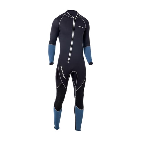 Magideal - Traje De Neopreno De 3 Mm Traje De Baño De Manga Larga Con Cremallera Frontal Traje De Baño Completo Traje De Baño De Surf Traje De Buceo Para Deporte , Medio