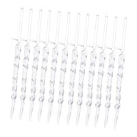 Magideal - 12 Uds. De Adornos De Carámbanos Navideños, Decoración Navideña, Decoraciones Para Árboles De Navidad Transparentes Para Pared, Guirnalda Interior De