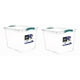 thumbnail image 1 of Pack 2 Cajas Organizadoras 28lts Wenco Plastico 42x32x31cm Transparente Transparente, 1 of 3