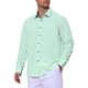 thumbnail image 4 of Camisa de Vestir para Hombre Casual de Negocios de Manga Larga con Botones Abajo S Verde Claro, 4 of 6