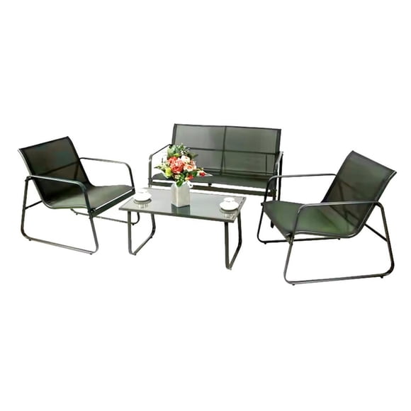 Juego De Terraza Living Malla Saint Andrew 4 Piezas Exterior