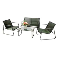Auckland Outdoor - Juego De Living Terraza Malla Resistente 4 Piezas