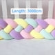thumbnail image 4 of Almohada de cama trenzada de cuatro hebras con nudo largo tejido, bola kont, tira anticolisión para niños, 4 of 5