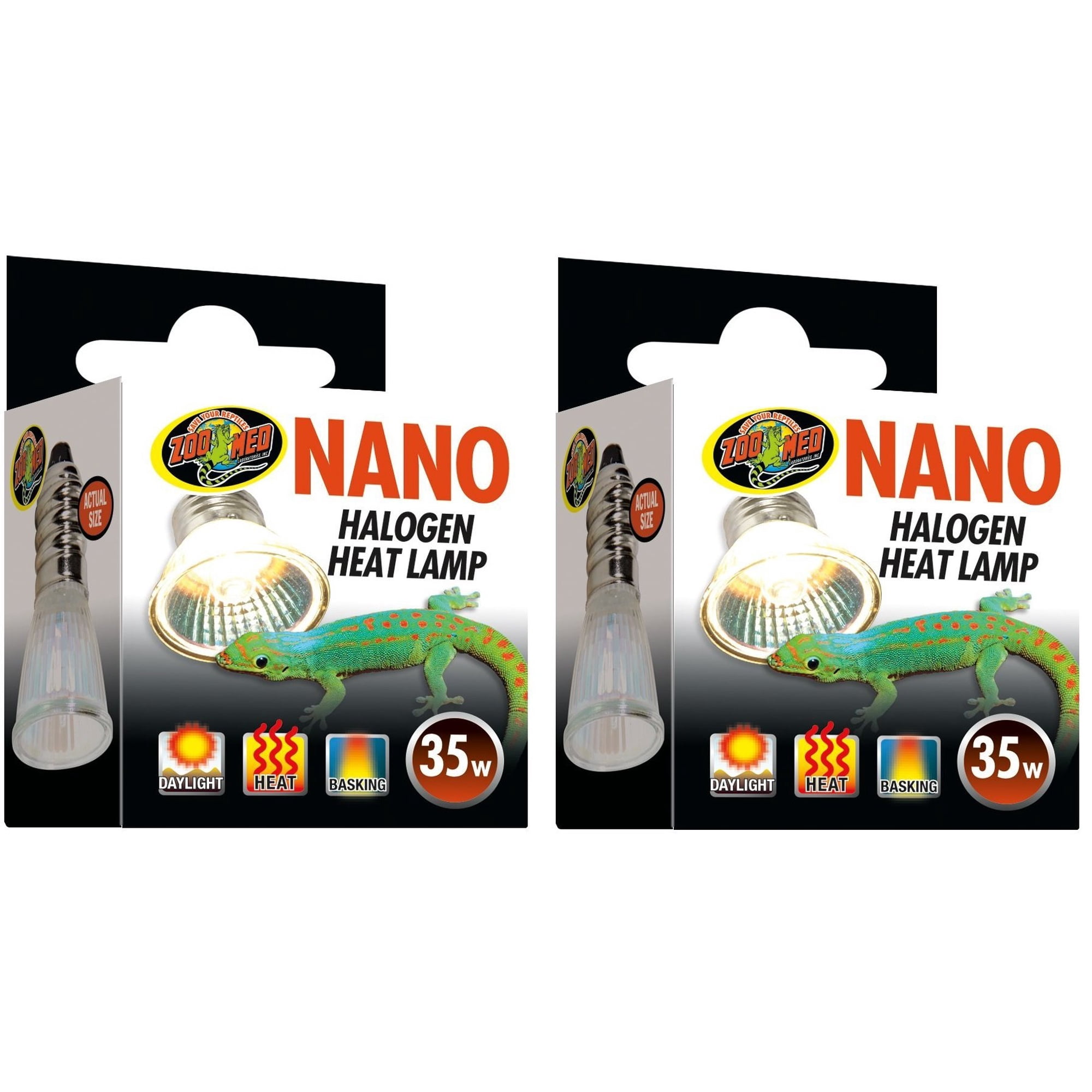 Lámpara De Calor Zoo Med Labs 35w Nano Halógena Paquete De 2