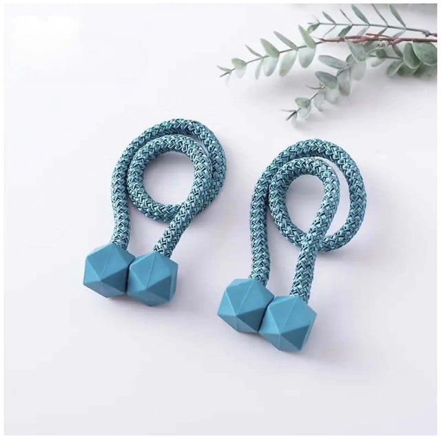 Wyj Hogar - Pack De 02 Sujetadores - Abrazaderas Magneticas Para Cortinas Turquesa