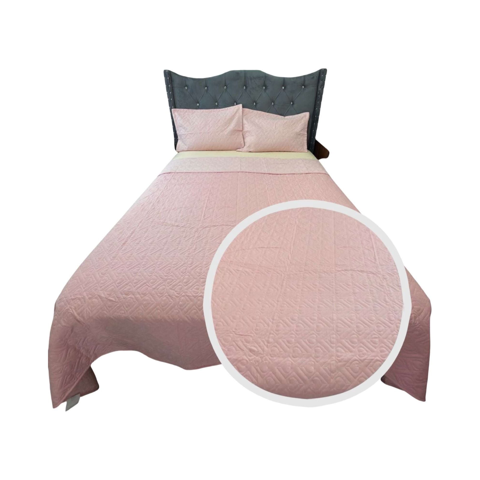 Iiimussa - Quilt Colcha De Lujo Verano Delgado King Rosa