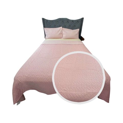Iiimussa - Cubrecama Quilt De Lujo Verano Delgado 2 Plazas Rosa