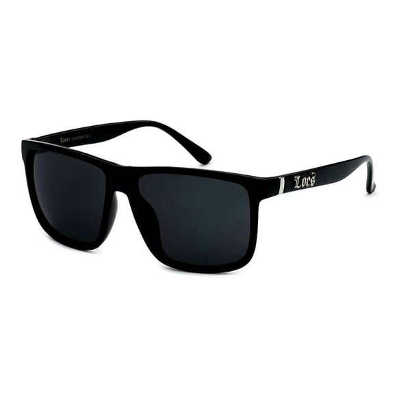Gafas de sol Locs gangster rectangulares extragrandes negras