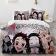 thumbnail image 1 of Demon Slayer Bedding Set Kamado Nezuko Duvet Cover Set Bedspread Pillowcase Bed Linen Kids Teen Gift Bed Sheets, 1 of 5