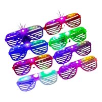 Genérica - Pack 12Pcs Lentes Anteojos Con Luz Led Cotillón Fiesta Varios Colores Para Regalos De Fiesta De Neón, Bodas, Conciertos, Raves Y Cumpleaños, Discotecas, Halloween, Navidad.