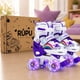 thumbnail image 3 of Patines 4 Ruedas Led Ajustable Para Niñas Arcoiris Morado, 3 of 8