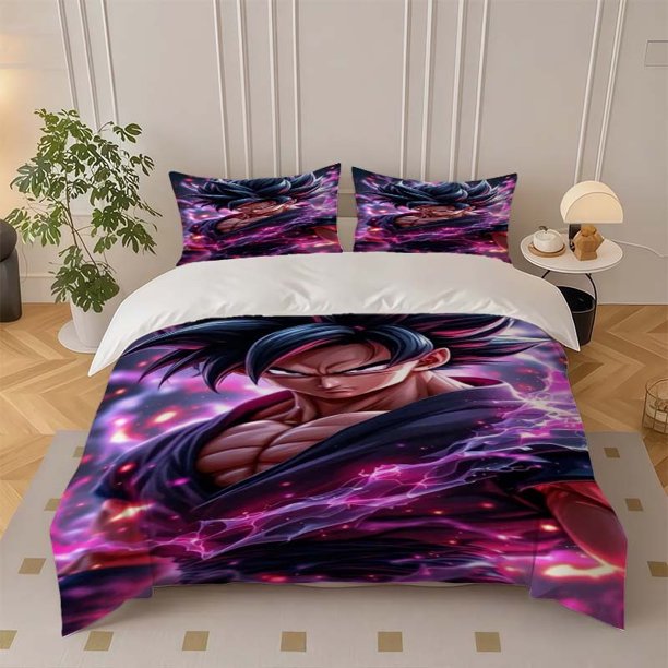Kakarot Theme Bedding Set | Includes 1 Duvet Cover and 2 Pillowcases Soft and Comfortable Suitable for All Seasons