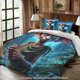 thumbnail image 1 of Bedding Pointed-Ear Creature Holding Wand Fantasy Forest Theme All-Season Machine Washable Includes Pillowcases Suitable for Bedroom Guest Room Dormitory Holida, 1 of 1