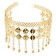 thumbnail image 2 of Belly Dance Tribal Monedas Diadema Joyas Festival Traje Tocado Oro, 2 of 2