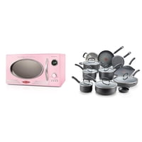 Horno Microondas Nostalgia Retro 800 W 0.9 L Y Set De Utensilios De Cocina T-Fal