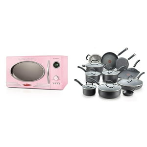 Horno Microondas Nostalgia Retro 800 W 0.9 L Y Set De Utensilios De Cocina T-Fal