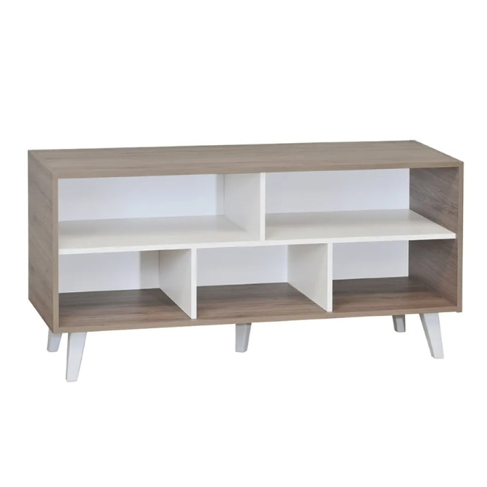 Mobikit - Rack Tv Luisiana Roble Santana/blanco