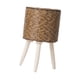 thumbnail image 3 of Maceta Tejida Con Patas De Madera Para Patio, Bar, Color Marrón, 3 of 5