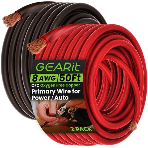 Cable Gearit 8 Awg Ofc 15M Para Alimentación Y Tierra 2-Pack
