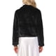 thumbnail image 3 of INSPIRE CHIC Abrigo elegante de piel sintética para mujer con botones a presión recortados para bodas de invierno XS Negro, 3 of 6