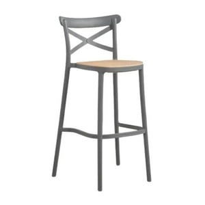Pandalino - Taburete Valentino Gris 65Cm | Moderno Y Apilable | Exterior Gris