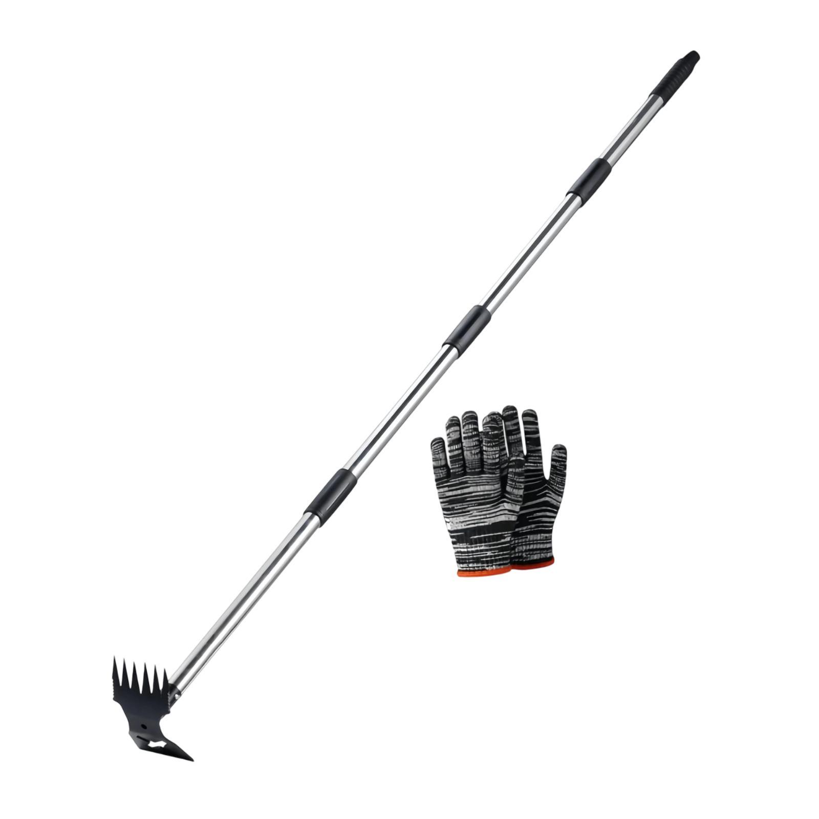 Ioensy - Herramienta Extractora De Malezas Con Mango Largo Para Paisajismo, Excavación Y Patio, 4 Secciones