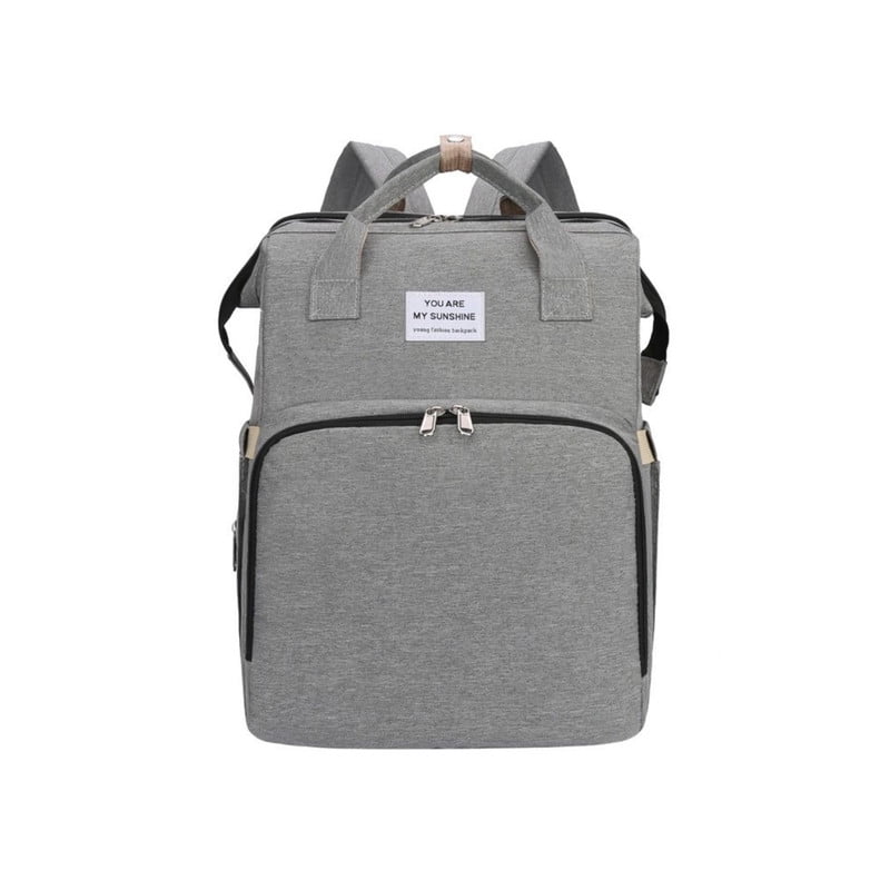Babyluna - Mochila 3 En 1 - Bolso, Cuna Y Mudador Portátil Gris