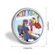thumbnail image 2 of Los autos locos-Theme Round Button Badge: Premium Metal Construction, Ideal for High-End Events 2.8 cm, 2 of 6