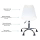 thumbnail image 2 of Silla de Oficina Ergonómica Shanghai Blanca Altura Ajustable, 2 of 11