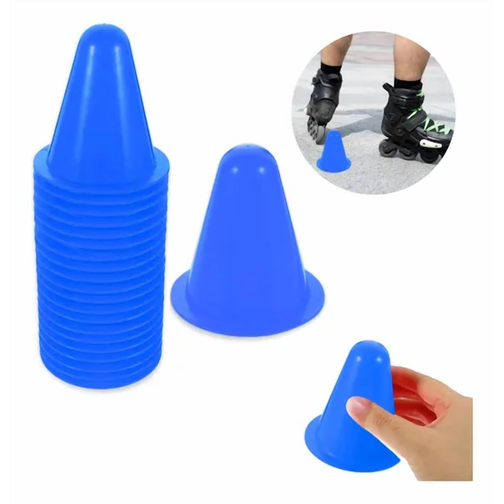 Linea Sport - 20 Conos De Entrenamiento 8cm Crossfit Deporte/ Trafico