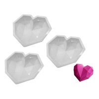 Genérico - 6 Molde Corazon Diamante Molde De Silicona Corazón Chocolate