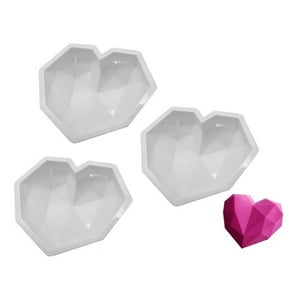 Genérico - 4 Molde Corazon Diamante Molde De Silicona Corazón Chocolate