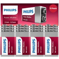 Batería Philips Power Alkaline De 9 V, Paquete De 12, Hasta 5 Años