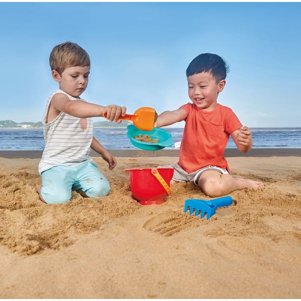 Cubo De Playa Hape Verde – Juguete De Arena Y Jardín Para Niños Desde 18 Meses, Seguro Y Sin Tóxicos