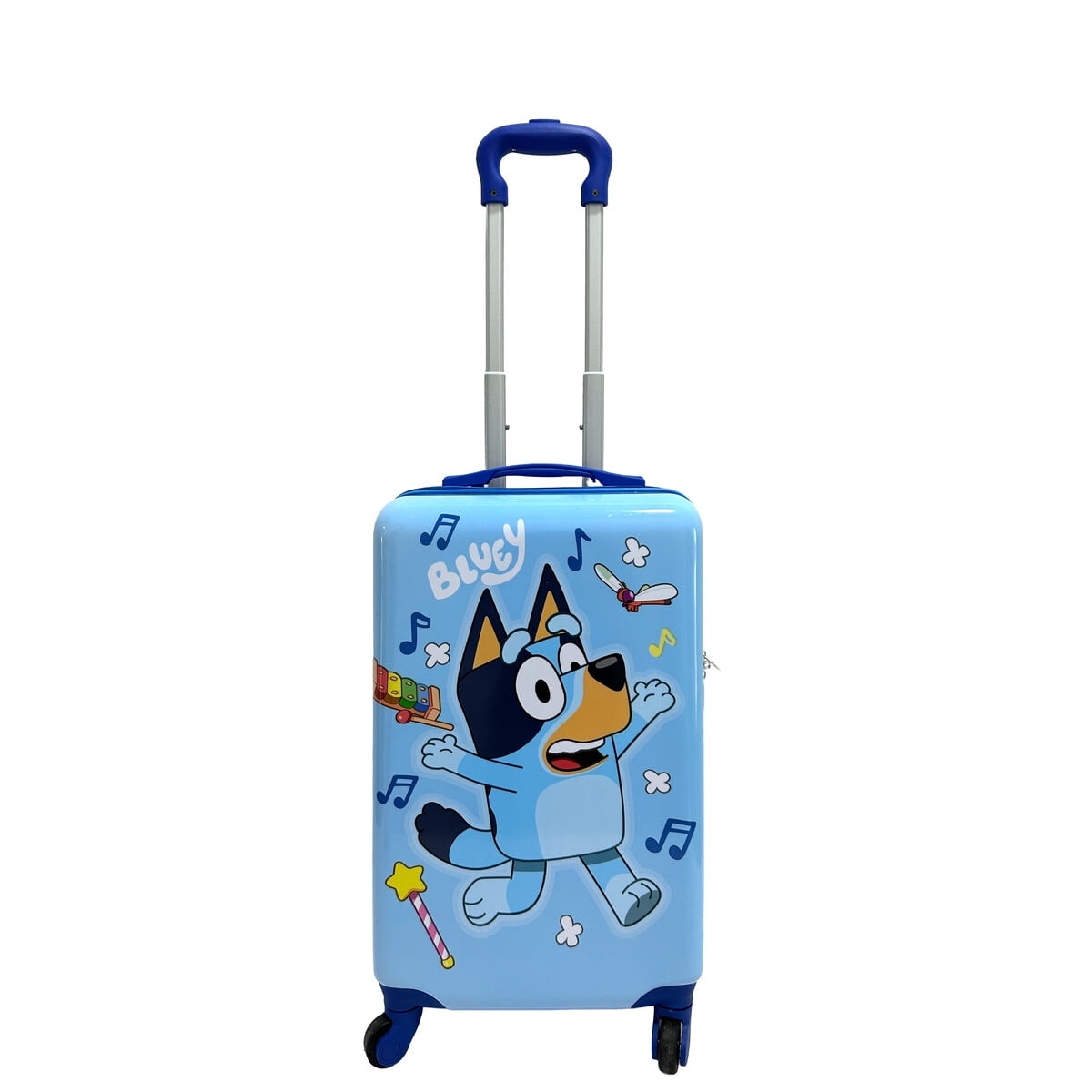 Maleta Infantil Bbc Bluey 18 Pulgadas Abs Rígida Celeste